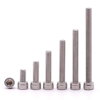 1/4"-20 x 5/8 inch Stainless Socket Head Cap Screws, 304 Stainless Steel 18-8, Allen Hex Drive, Full Thread Coverage, 30 Pack - size: 1/4-20 x 5/8"