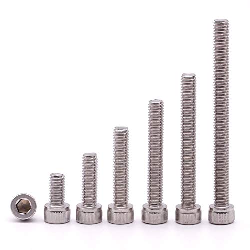 1/4"-20 x 1/2 inch Stainless Socket Head Cap Screws, 304 Stainless Steel 18-8, Allen Hex Drive, Full Thread Coverage, 30 Pack - size: 1/4-20 x 1/2"