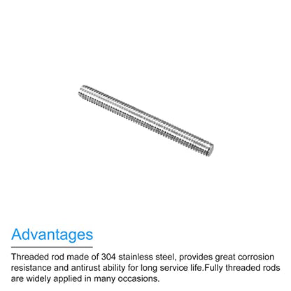 MECCANIXITY Fully Threaded Rod M4 x 35mm 0.7mm Thread Pitch 304 Stainless Steel Right Hand Threaded Rods Bar Studs 5 Pack - size: M4 x 35mm