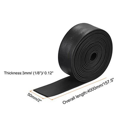 uxcell EPDM Rubber Foam Sheet Strips 1/8" T x 2" W x 157.5" L, Neoprene Rubber Sheet Rolls for DIY Gasket, Sealing Padding, Reduce Vibration Mat - size: 1/8"T x 2"W x 157.5"L