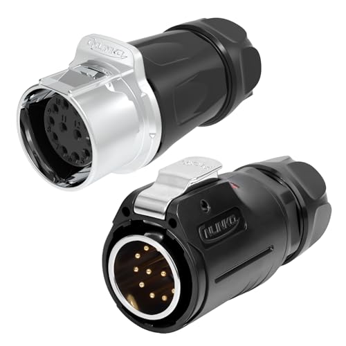 CNLINKO LP-24 12 Pin Circular Connector IP68 Waterproof Mating Plug Set - size: 12-Pin