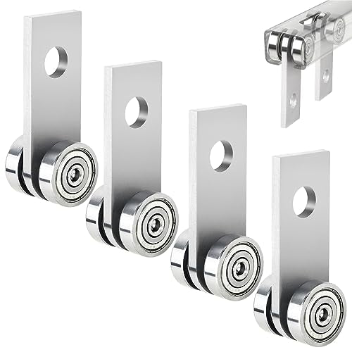 2 Wheels Trolley Assembly Rollers for 1-5/8" Strut Channel (Set 4)