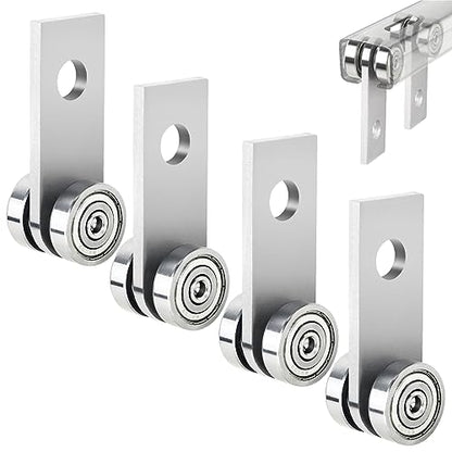 2 Wheels Trolley Assembly Rollers for 1-5/8" Strut Channel (Set 4)