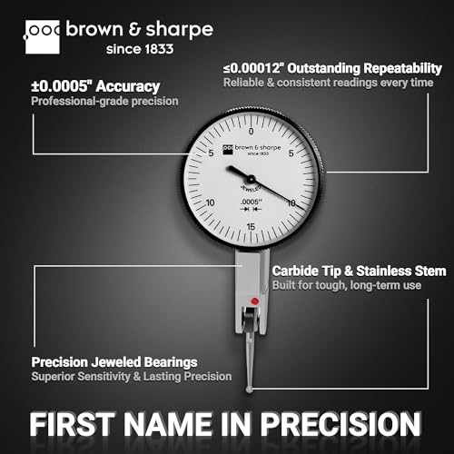 Brown & Sharpe Dial Test Indicator – 0.03" Range, 0.0005" Graduation