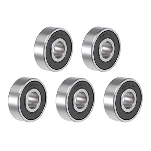 uxcell 608-2RS Deep Groove Ball Bearing 8x22x7mm Double Sealed ABEC3 5pcs - size: 8mmx22mmx7mm