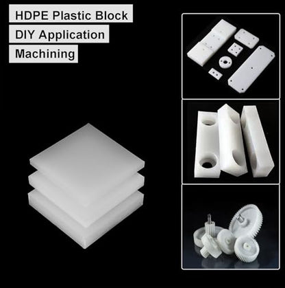 High-Density Polyethylene (HDPE) Plastic Sheet 1" Thick 12" X 16"- White HDPE Sheet,for Machining, Home Improvements, DIY Projects, Engineering,High-Density Polyethylene Plastic Block (Pack of 1) - color: White, size: 1" x 12" x 16"