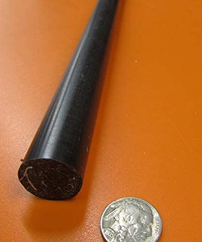 Black Nylon Extruded Round Rod .875" (7/8") x 5 Ft Length 1 pc