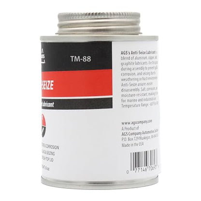 AGS Automotive Solutions Brush Top Can Thread-Magic Anti-Seize Lubricant for Bolts and Screws, 8 Ounces - size: 8oz