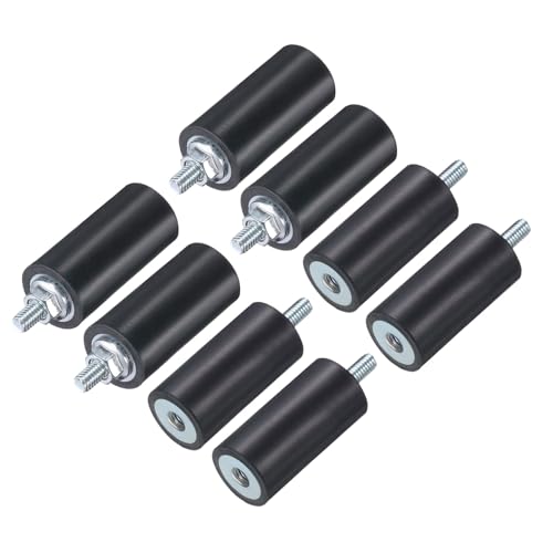 uxcell 6pcs M4x10mm Rubber Isolator Mounts with Studs 15x30mm - size: VD-D15*H30, M4*10