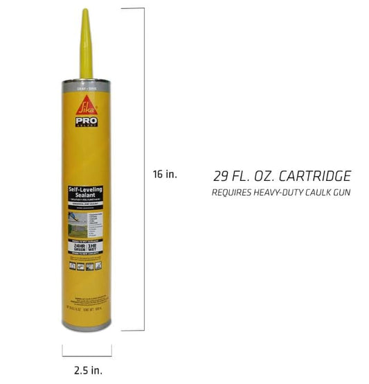 Sikaflex Self Leveling Sealant, Gray, Polyurethane with an Accelerated Curing Capacity for Sealing Horizontal Expansion Joints in Concrete, 29 fl. oz Cartridge, 12 Pack - color: Gray, size: 29 fl. oz (Pack of 12)