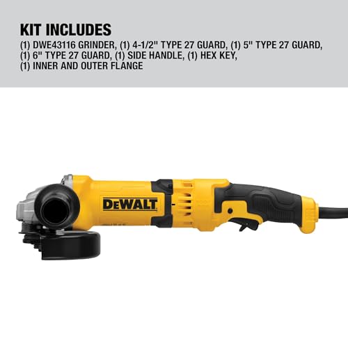 DEWALT Angle Grinder Tool, 4-1/2-Inch to 5-Inch, Trigger Switch (DWE43116)
