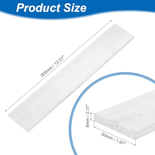 uxcell Square Aluminum Flat Bar, 5/16"x2"x12" 6061 Aluminum Plate - size: 5/16" x 2" x 12"