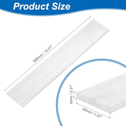 uxcell Square Aluminum Flat Bar, 5/16"x2"x12" 6061 Aluminum Plate - size: 5/16" x 2" x 12"
