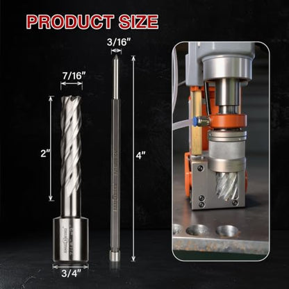 ANGELSWORD M2 HSS Annular Cutter,Diameter 7/16" x Depth 2",Mag Drill Bit - size: A. 7/16" Diameter, style: HSS 2" Cut Depth