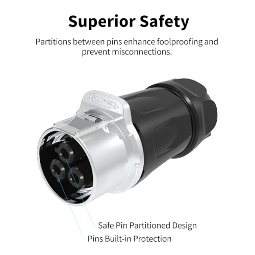 CNLINKO LP-24 3 Pin Circular Connector IP68 Waterproof Mating Plug Set - size: 3-Pin