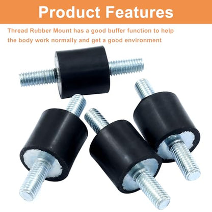 Waziaqoc 4PCS M5 Rubber Mounts Shock Absorber - size: M5