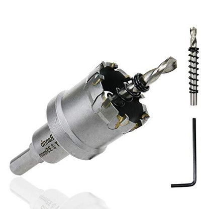 Carbide Hole Saw 1-3/8"/35mm Cutting Dia Hole Cutter for Cutting Stainless Steel Iron - size: 1-3/8"/35mm