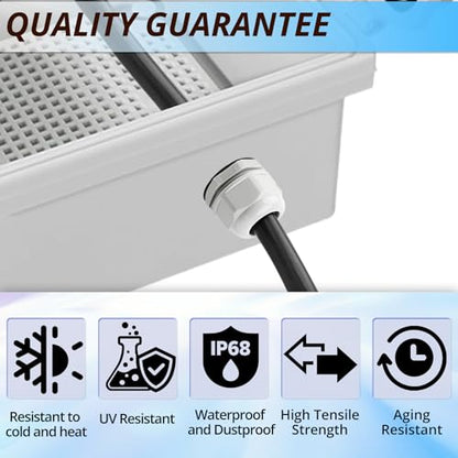 MAKERELE 1/2 NPT Nylon Cable Gland Strain Relief Connector Waterproof IP68 - color: Grey, size: 1/2" 20pcs BAG