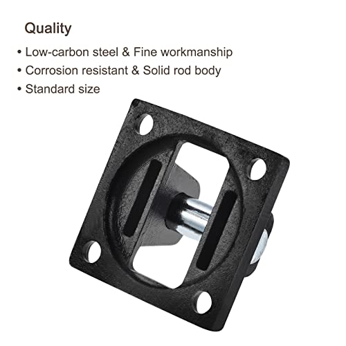 PATIKIL 92x92x50mm Air Cylinder Pneumatic Rod Pivot Clevis Mounting Bracket Rear Mount Part, Black - size: 92 x 92 x 50mm