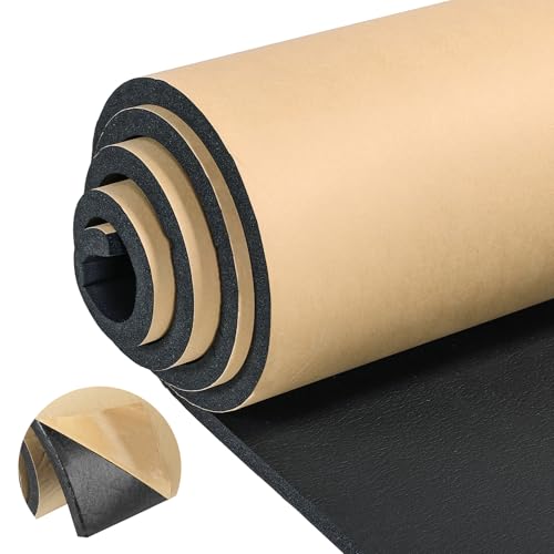 1/2" T x 16" W x 78" L Neoprene Foam Rubber Sheet with Adhesive - size: 1/2" T x 16" W x 78" L