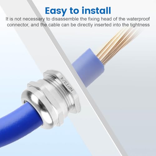 4 Pcs 3/4" NPT Nickel-Plated Copper Cable Gland - style: 3/4" NPT