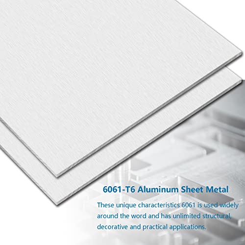 1/4Inch Thick Aluminum Sheet Plate, 6" x 12" Heavy Duty Aluminum Plates - size: 6x12", style: 1/4"