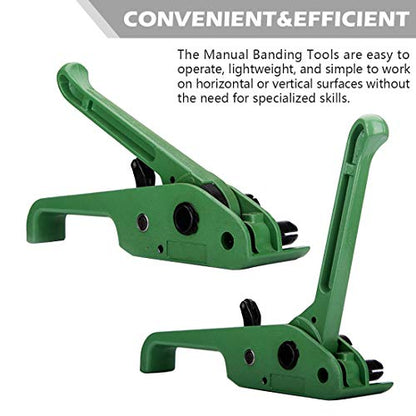 MYFAMIREA Heavy Duty Poly Strapping Tensioner and Cutter Manual Banding Tools Windlass for 1/2" -3/4" Width Polyester Polyproplyn Strap (Jungle Green) - style: Tensioner-Jungle Green