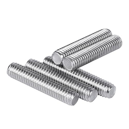 Pack of 50 M4 x 20mm Length 304 Stainless Steel Fully Threaded Rod Bar Studs Silver Tone