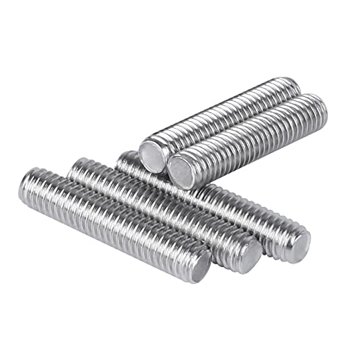 Pack of 50 M4 x 20mm Length 304 Stainless Steel Fully Threaded Rod Bar Studs Silver Tone