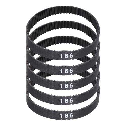 MECCANIXITY 5Pcs 166mm GT-2 Timing Belt 6mm Width 2mm Pitch Closed Loop - size: 166mm
