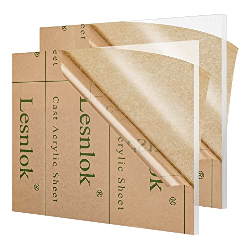 Lesnlok 11x17 Acrylic Sheets 1/8 inch Thick 3mm 2 Pieces Clear Plexiglass Sheet, for Sign,Craft, Photo Frame, DIY Display Projects… - size: 2 piece11" x 17" 3mm