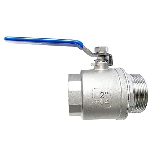2" Male to Female Thread Full Port Ball Valves NPT 304 Stainless Steel for Water Oil Gas WOG1000 (Pack of 2) - size: 2-pack x 2 Inch