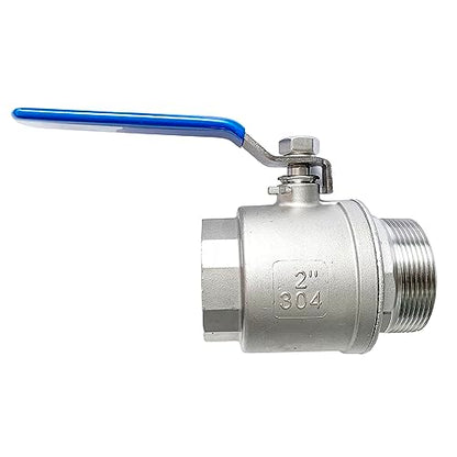 2" Male to Female Thread Full Port Ball Valves NPT 304 Stainless Steel for Water Oil Gas WOG1000 (Pack of 2) - size: 2-pack x 2 Inch