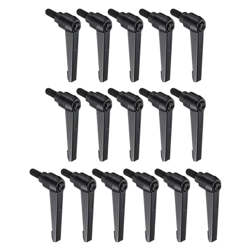 uxcell 16pcs Lever Adjustable Handles M8 x 15mm Metric Male Thread, Level Clamping Handle Hand Stud Knobs Rotating Screw Handles Bolts with Locking Lever, Black - size: M8 x 15mm