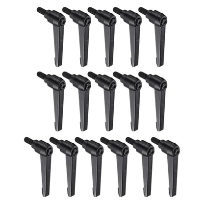 uxcell 16pcs Lever Adjustable Handles M8 x 15mm Metric Male Thread, Level Clamping Handle Hand Stud Knobs Rotating Screw Handles Bolts with Locking Lever, Black - size: M8 x 15mm
