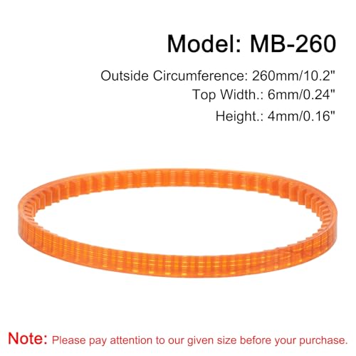 uxcell 4pcs MB Series Standard Sewing Machine Belts MB-260, 260mm/10.2" Lo - size: MB-260