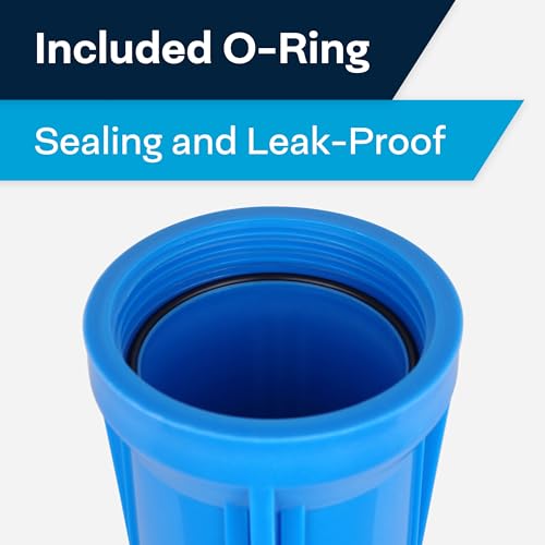 SpiroPure 20x2.5 Water Filter Housing Slim, 20 inch Standard, 1/2" NPT - size: 20" x 2.5", 1/2" NPT
