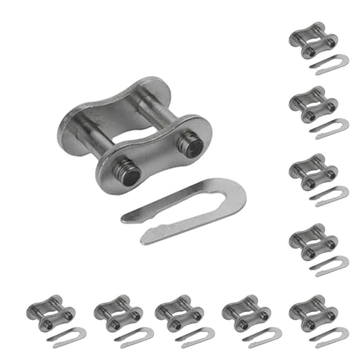 Jeremywell 50 SS Stainless Steel Roller Chain Connecting Link (10PCS)