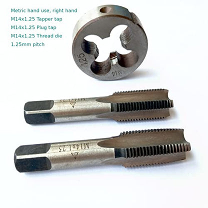 AtticZone M14 x 1.25 Metric Hand Thread Tap and Die Set, Right Hand - size: M14x1.25