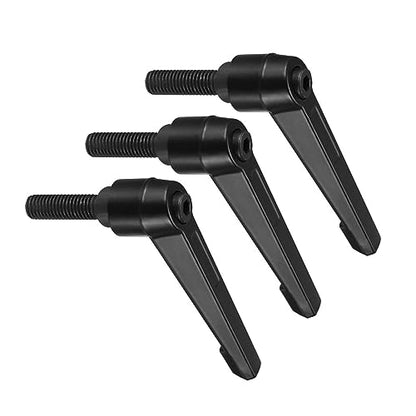 Clamping Lever Handles, M10 x 30mm Male Thread, Adjustable Quick Release Locking Rotating Bolt Knobs Black - (Applications: for Lathe Machinery), 3-Pieces - size: M10 x 30mm