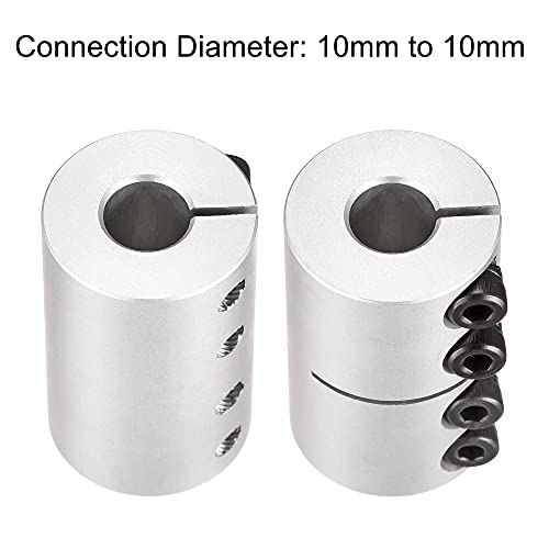 uxcell 10mm to 10mm Shaft Coupling 25mmx40mm Coupler Aluminum Alloy Joint Motor for 3D Printer CNC Machine DIY Encoder - size: 10mm x 10mm