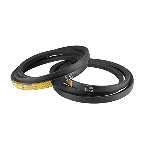 uxcell B69 V-Belts 69" Pitch Length, B-Section Rubber Drive Belt 2pcs - size: 69"
