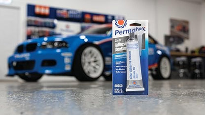 Permatex 80050 Clear RTV Silicone Adhesive Sealant, 3 oz - size: Pack of 1