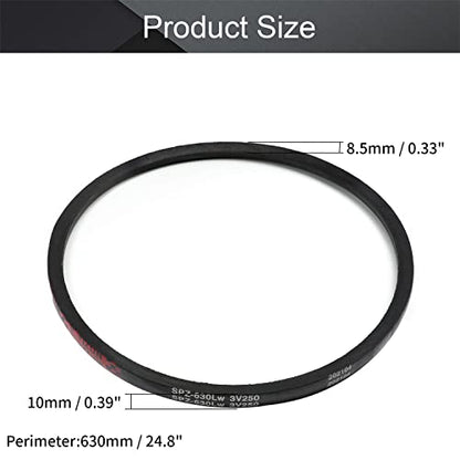 SPZ630/3V250 Drive V-Belt, Industrial Power Rubber Transmission Belt - size: SPZ630/3V250