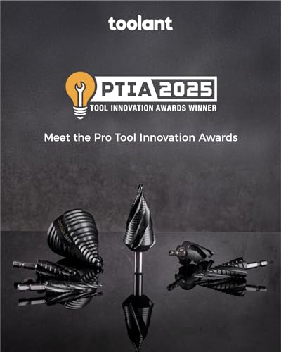 toolant M35 Cobalt Step Drill Bit, 1/4"-1-1/8", TiAlN, 1/4" Hex Shank - size: 1/4" - 1-1/8"
