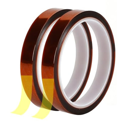 2Rolls 10mm x 33m Polyimide High Temperature Resistant Tape 3/8" x 108ft