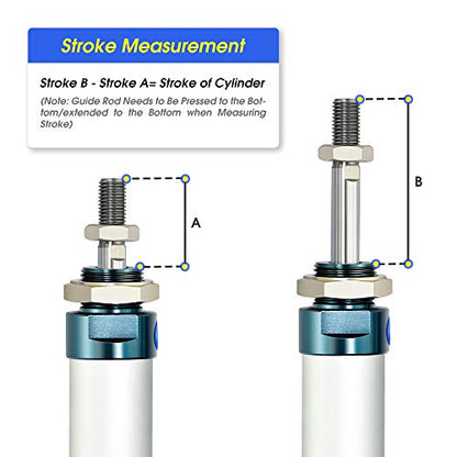 TAILONZ PNEUMATIC 25mm Bore 25mm Stroke Air Cylinder Double Action with Y Connector and 2Pcs 6mm Fitting MAL25x25 - size: 25mm Bore 25mm Stroke