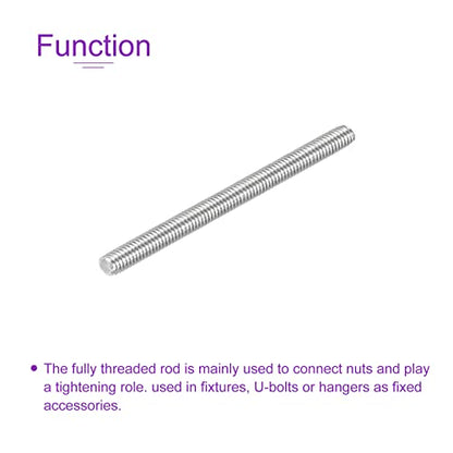 DMiotech 20Pack M4x50mm Fully Threaded Rod 304 Stainless Steel Right Hand Threads Rod Bar Studs Clamps - size: M4 x 50mm