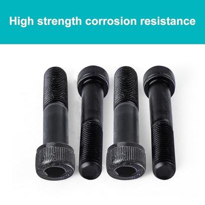 M8-1.25 x 90mm 8pcs Hex Socket Head Cap Screws Bolts, 12.9 Grade Alloy Steel, Black Oxide Finish, Metric Allen Drive, Half Thread - size: M8 x 90mm(8PCS)