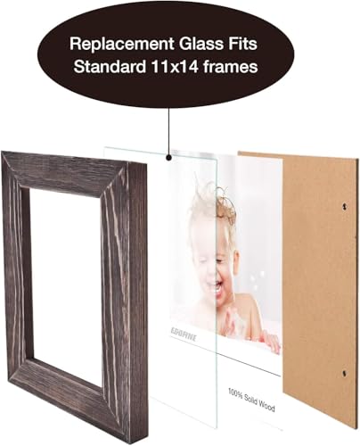 Egofine 11x14 Heat-Strengthened Glass Replacement for Picture Frame (Crystal Clear, 1 Pack), Replacement Glass for 11 by 14 Photo Frame - size: 11x14